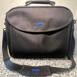 Briefcase Portfolio Dell Canvas hard‎ side padded Gently Used W Strap Laptop Bag